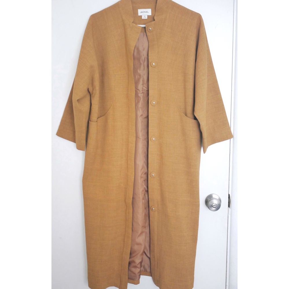 Monki Mandarin Collar Trench Coat